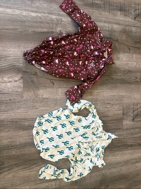 Wrangler Cream Onesie with Teal Cactus Accents